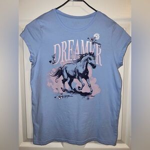 Girl’s sz 16 “Dreamer” Horse Tee